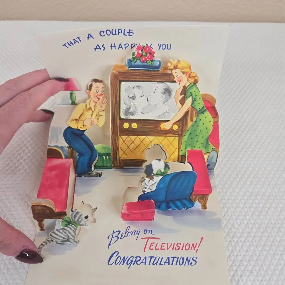 Vintage 40s Surprise Humorous Greetings Pop-Up Cards Lot Of 3